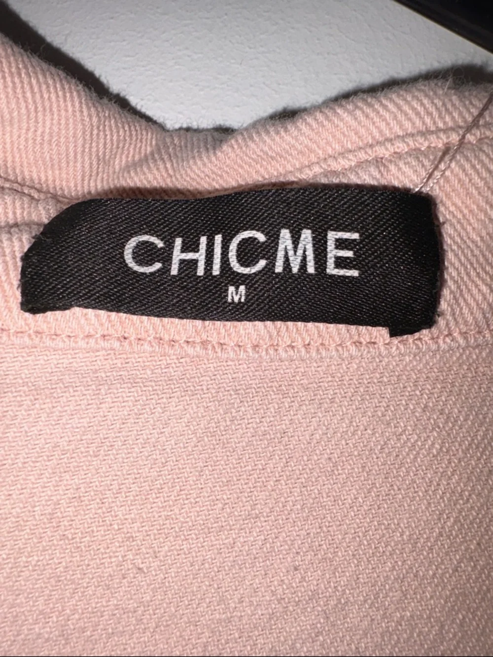 Chicme women's sequin patchwork denim Shacket Size Medium - Picture 2 of 8